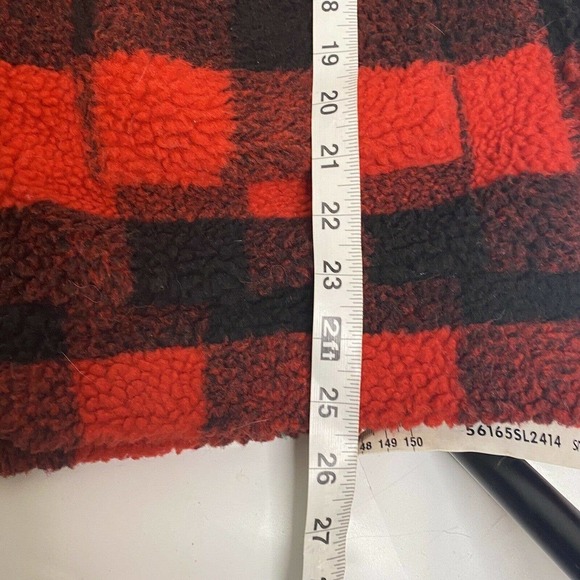 Elodie Red Black Buffalo Check Plaid Barn Jacket Shacket size Small - Picture 8 of 8